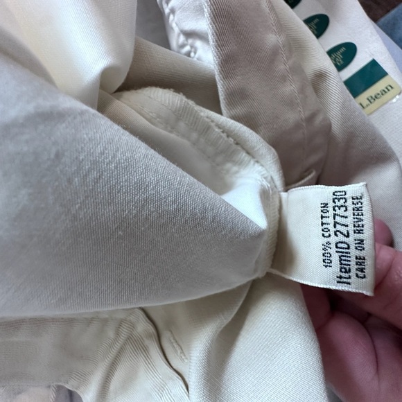 L.L. Bean Women's Cream Khaki Wrinkle Free Dress Pants Classic Fit 12 Tall - Picture 7 of 9